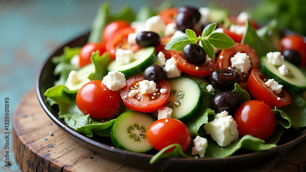 Title: A Vibrant and Appetizing Greek Salad Variation
Title: A Vibrant and Appetizing Greek Salad Variation