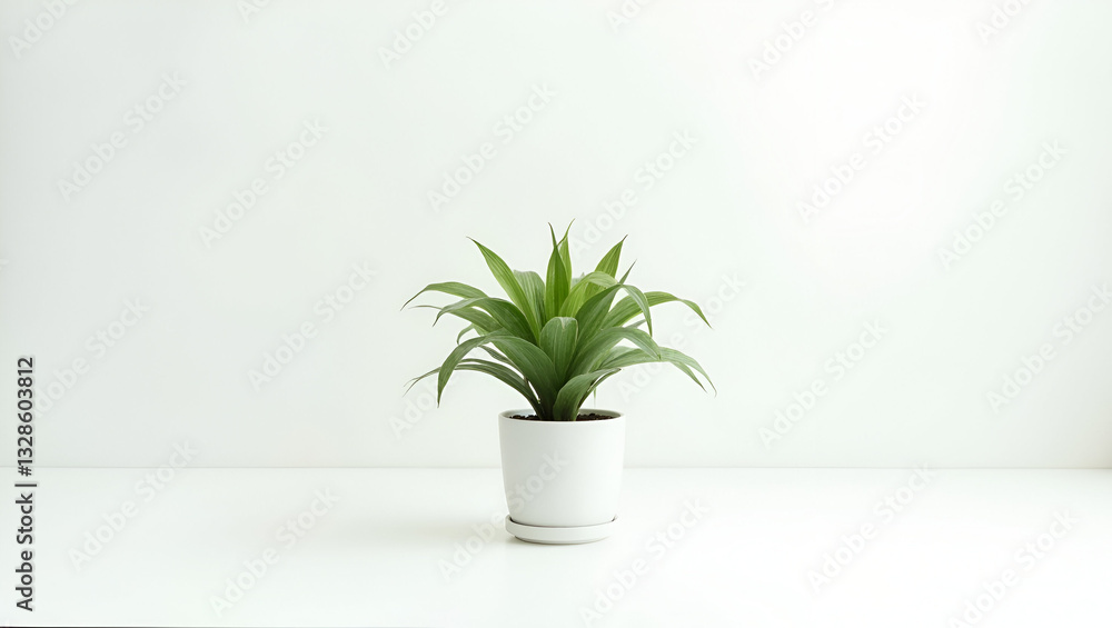 Fototapeta premium Title: A Serene and Modern Studio Photograph Featuring a Single Subject