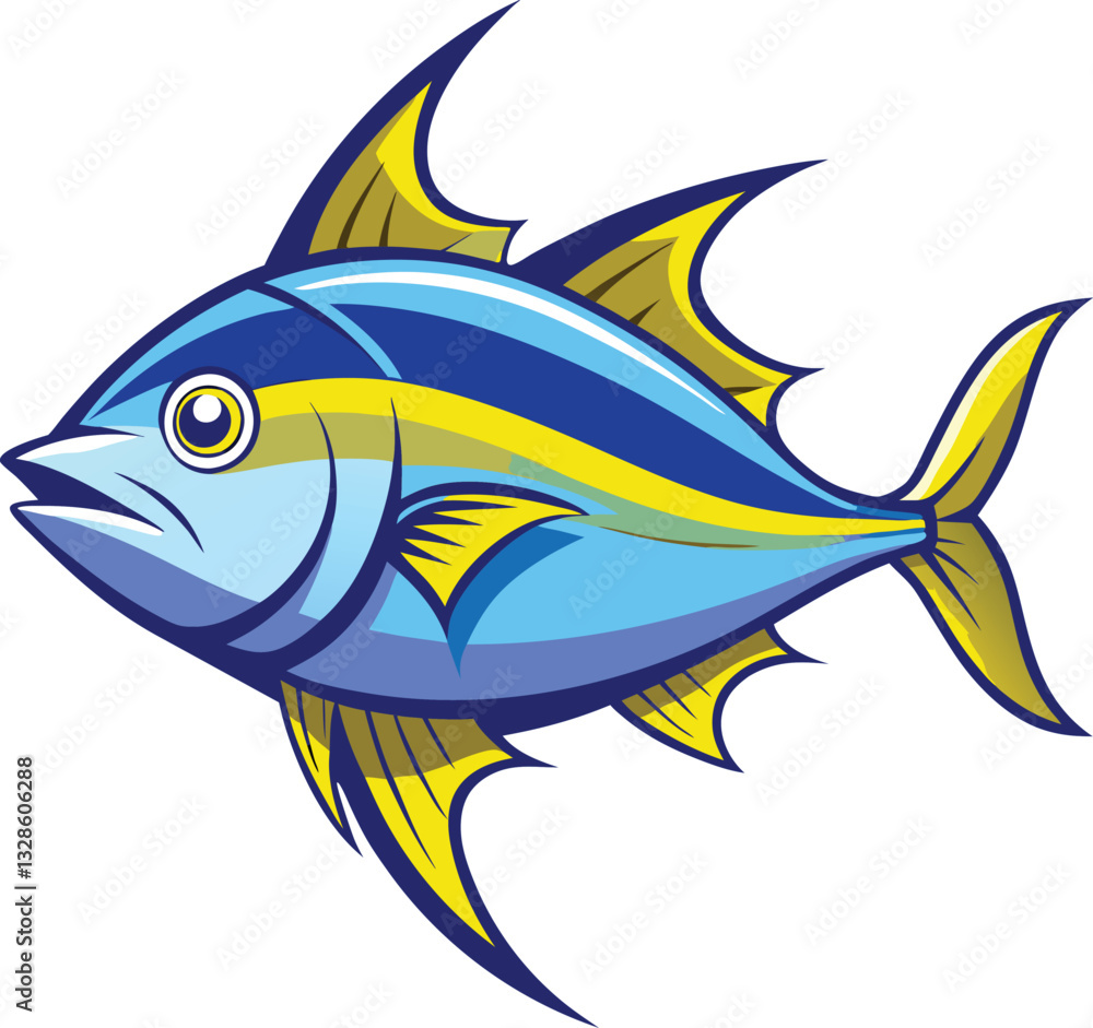 Obraz premium Tuna Fish Vector Illustration sticker