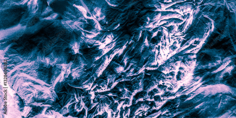 Obraz premium Shibori Dye. Blue Painting Oil. Retro African
