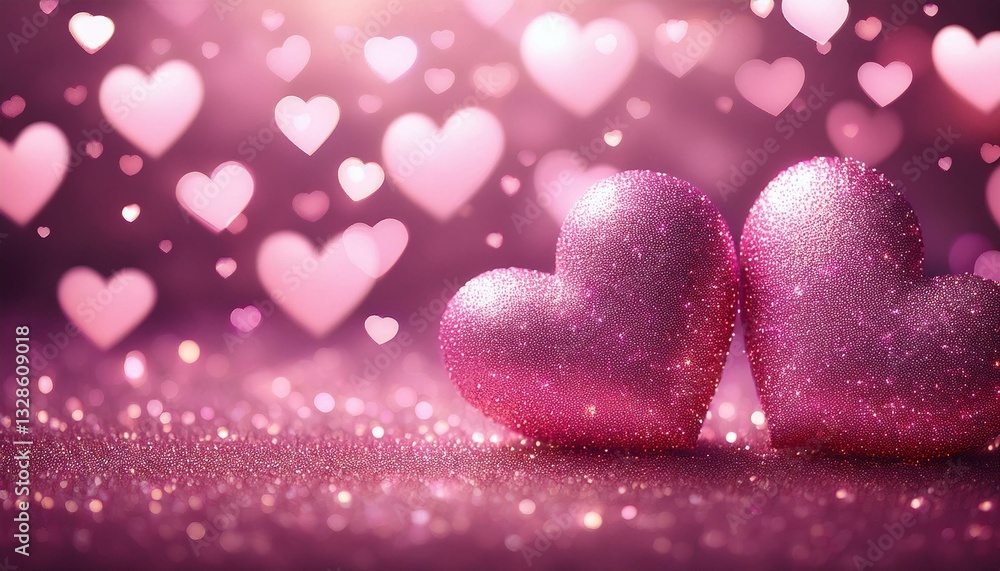 Fototapeta premium pink heart background