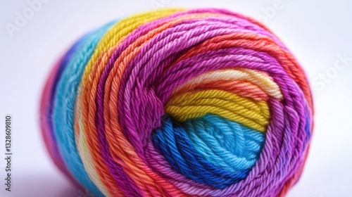 Vibrant Multicolored Yarn Balls – Close-up Textures and Soft Fibers