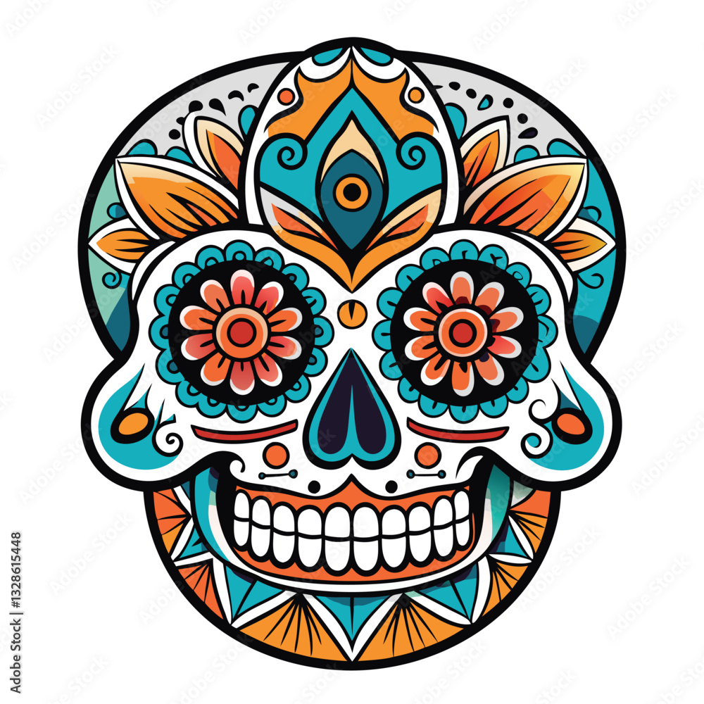 Day of the dead skull vector Day of the dead skull vector