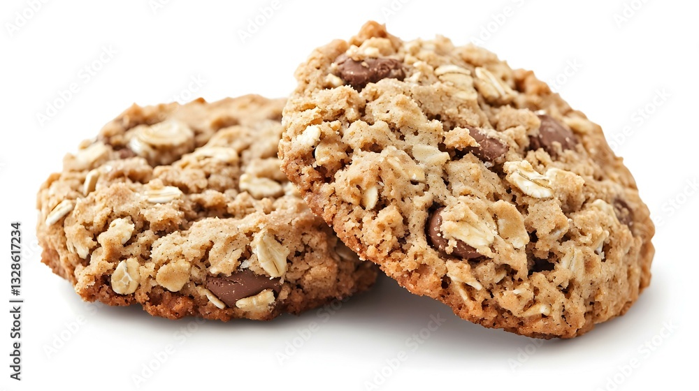 oatmeal cookies isolated on white background oatmeal cookies isolated on white background