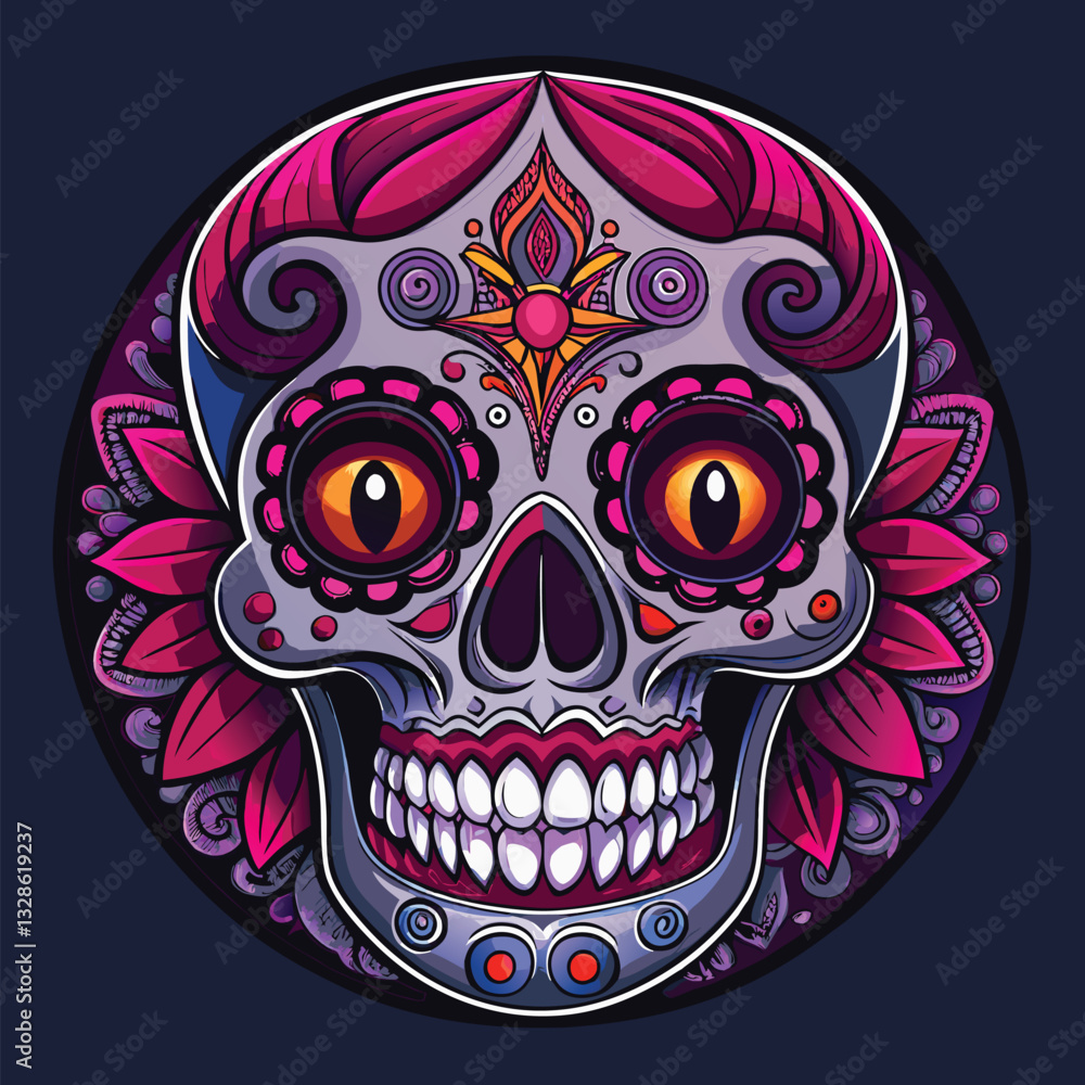 Fototapeta premium Day of the dead concept skull Vector