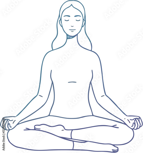 woman in yoga position