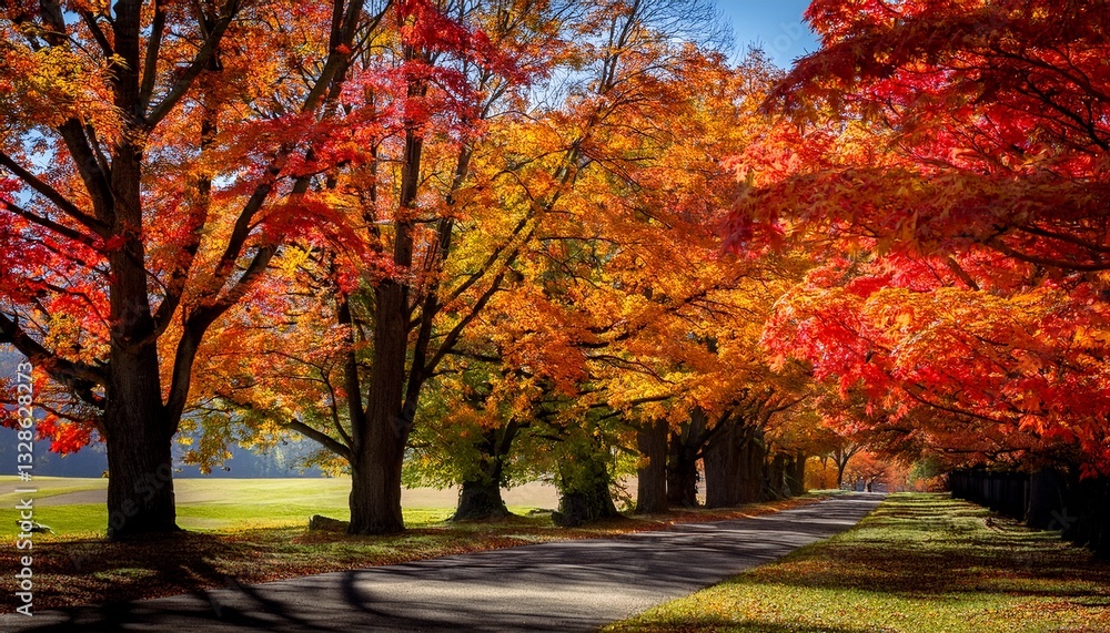 Naklejka premium maple trees showing their fall colors