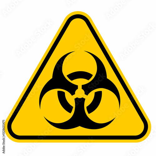  Biohazard Warning Sign – High-Resolution Vector Symbol for Hazardous Materials Safety biological safety medical sign 
