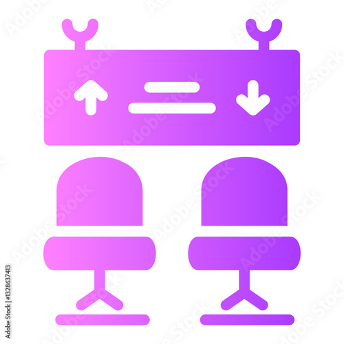 waiting room Gradient icon