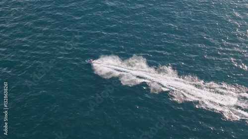 Wallpaper Mural Drone shot of jet-skii's near an island in Phuket, Thailand Torontodigital.ca