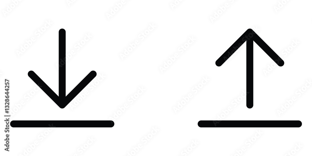 download and upload vector icon. Download icon vector. up and down arrow. upward and downward direction. download and upload vector icon. Download icon vector. up and down arrow. upward and downward direction.