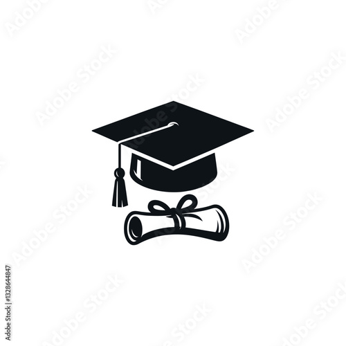 graduation cap and diploma