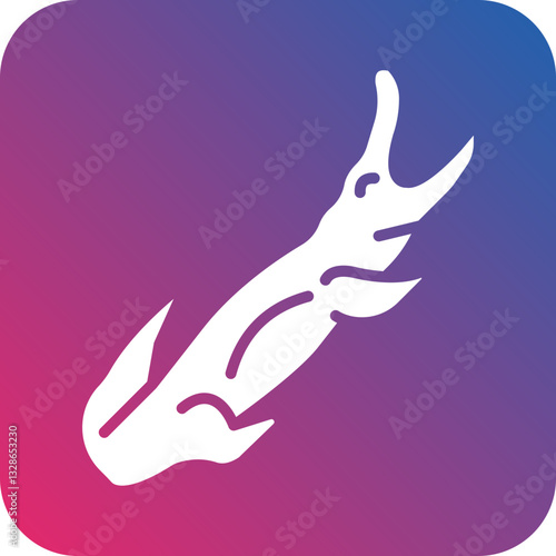 Crocodile Vector Icon Style