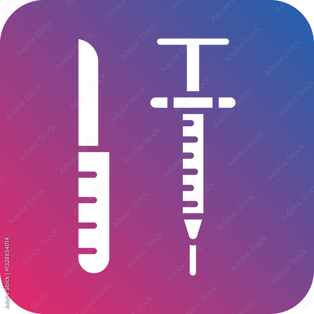 Plastic Surgery Addiction Vector Icon Style Plastic Surgery Addiction Vector Icon Style