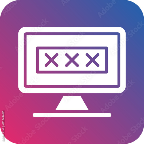 Pornography Addiction Vector Icon Style