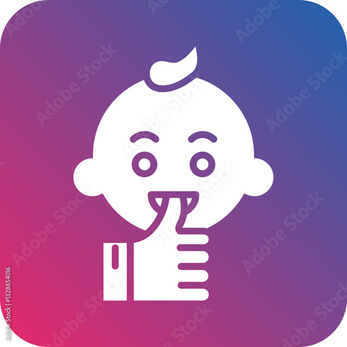 Thumb Sucking Vector Icon Style