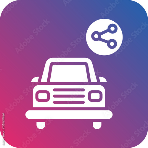 Car Sharing Vector Icon Style