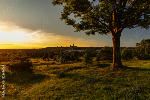 Lincoln Cathedral from South Common at Sunset