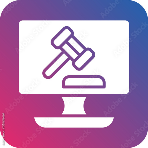 Auction Vector Icon Style