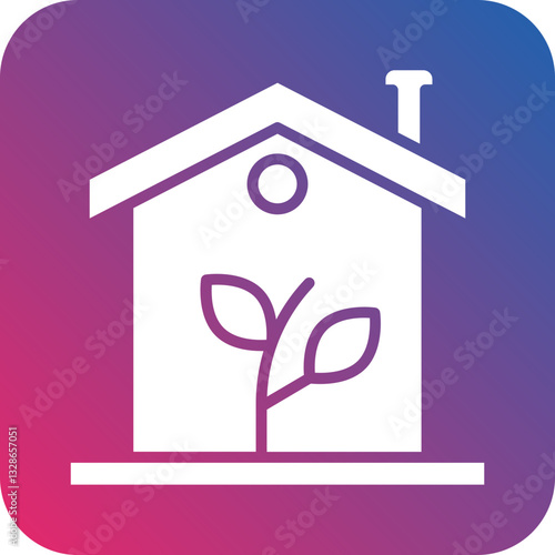 Greenhouse Vector Icon Style