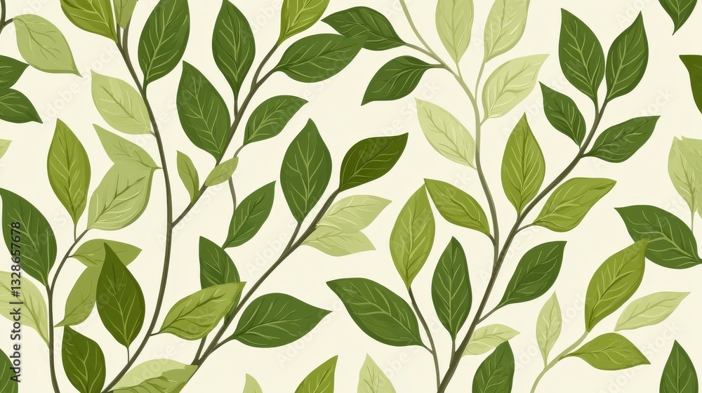 Lush green leaves create a vibrant, textured pattern on a light background. Lush green leaves create a vibrant, textured pattern on a light background.