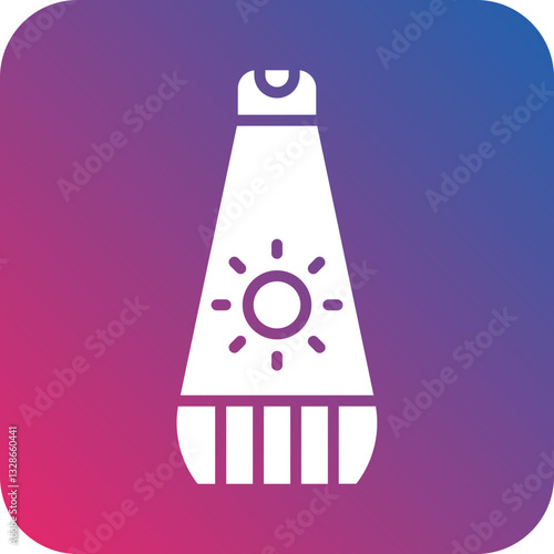 Sun Lotion Vector Icon Style