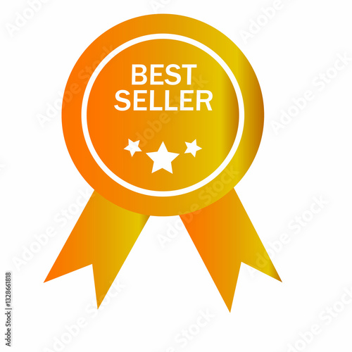 best choice label Best Seller Ribbon Badge – Gold Award Vector for Premium Products & Sales Promotions