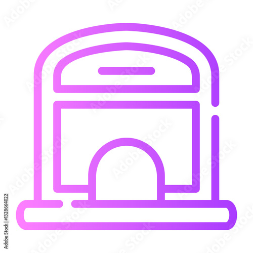 ticket office Line Gradient Icon