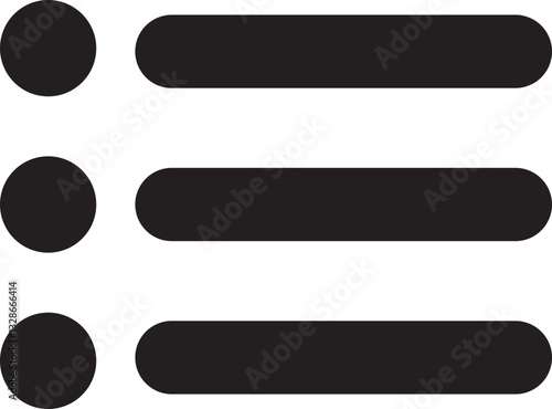 Hamburger web and mobile app menu icon in flat style. Vector buttons for website UI navigation. App menu for home or drop list and application drawer in mobile app isolated on transparent background.