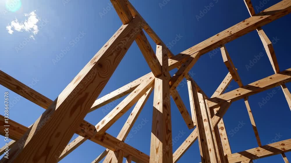 The Wooden Frame Under Sky The Wooden Frame Under Sky
