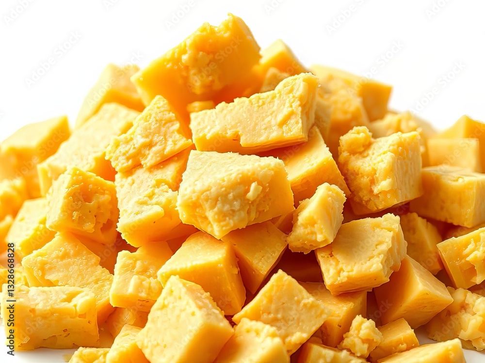Tasty Cheddar Cheese Chunks Heap - High Resolution Food Photography Tasty Cheddar Cheese Chunks Heap - High Resolution Food Photography