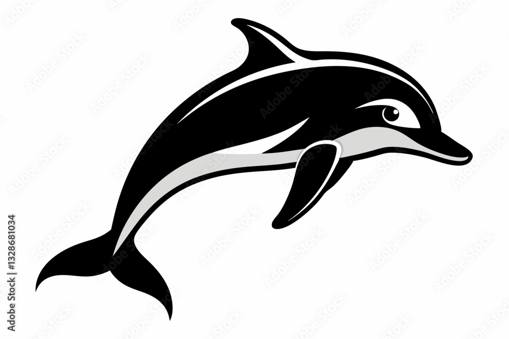dolphin line art silhouette vector illustration dolphin line art silhouette vector illustration
