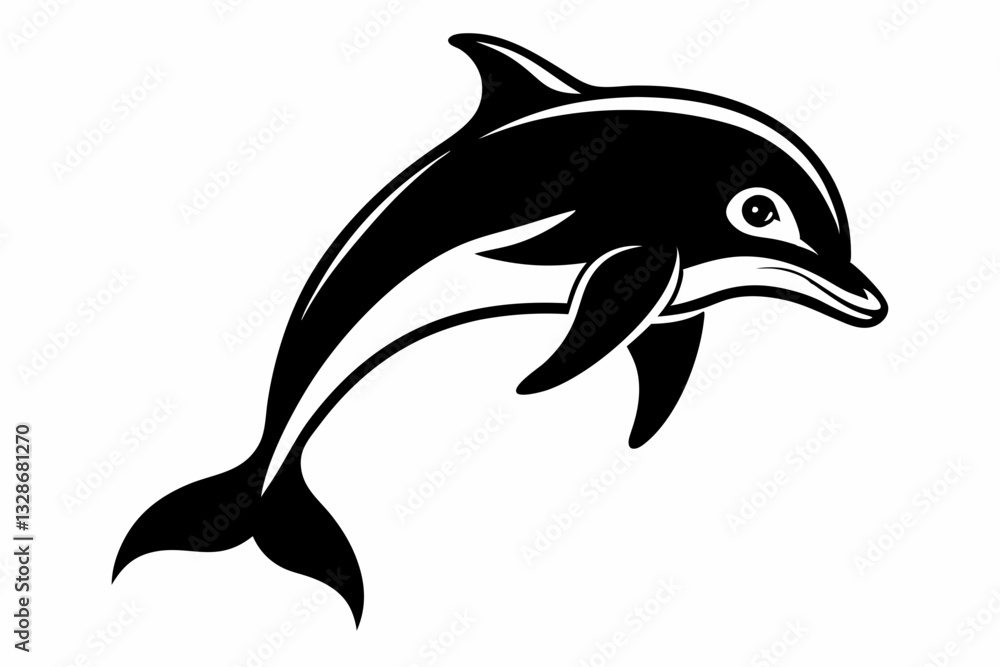 dolphin line art silhouette vector illustration dolphin line art silhouette vector illustration