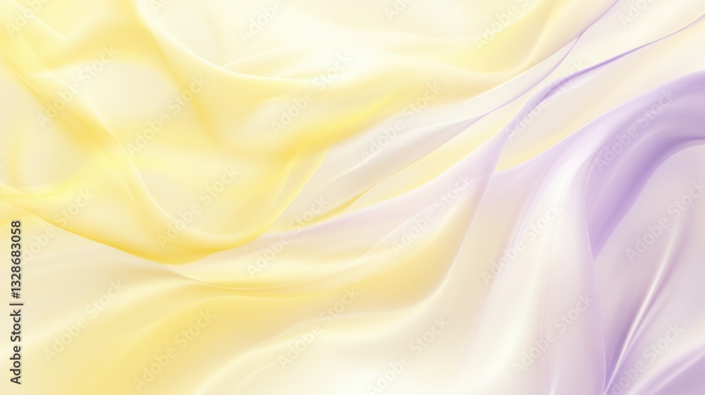 Obraz premium A soft yellow and lavender gradient background. Featuring gentle yellows and soft lavenders with smooth transitions. Emphasizing calm and positivity. Ideal for wellness and beauty visuals