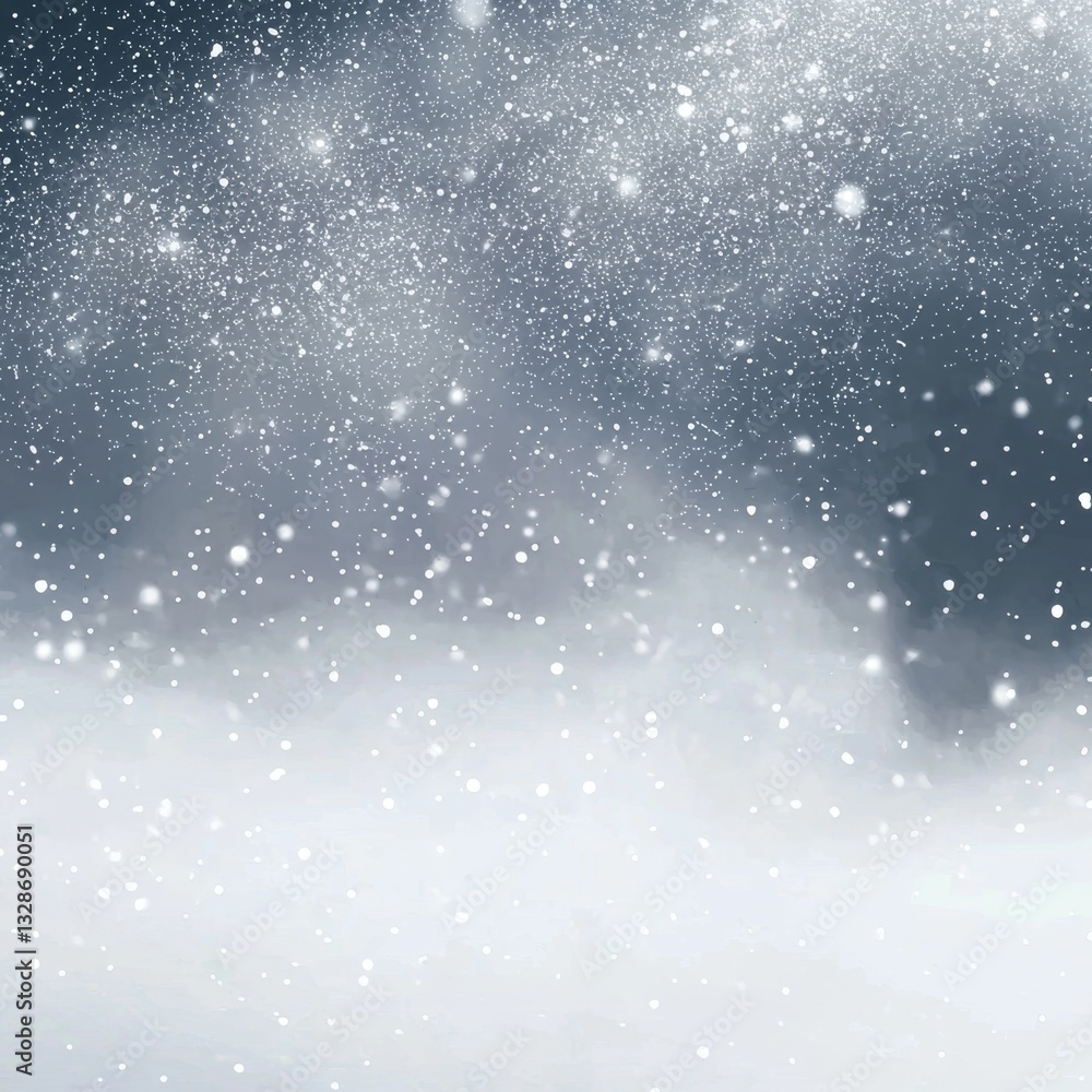 Fototapeta premium Snowy Winter Background with Soft Light Flurries Creating a Serene and Calm Atmosphere for Seasonal Designs and Illustrations