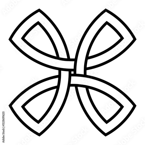black celtic knot, intricat...