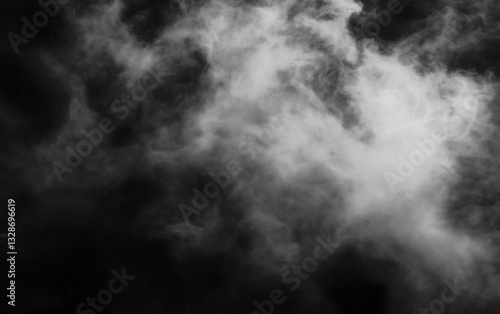 smoke on black background
