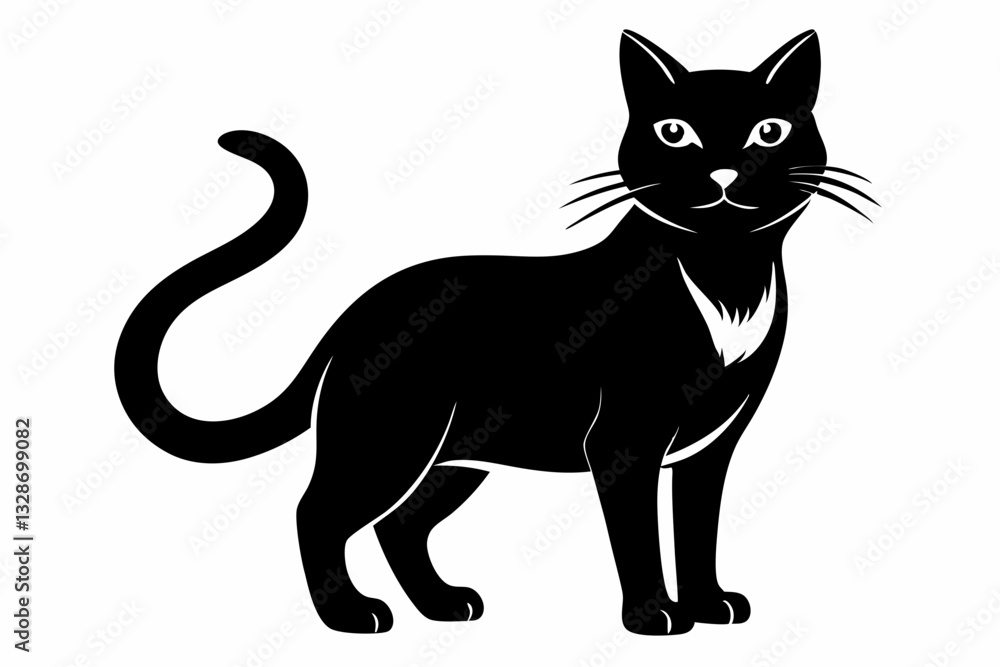 cat line art silhouette vector illustration cat line art silhouette vector illustration