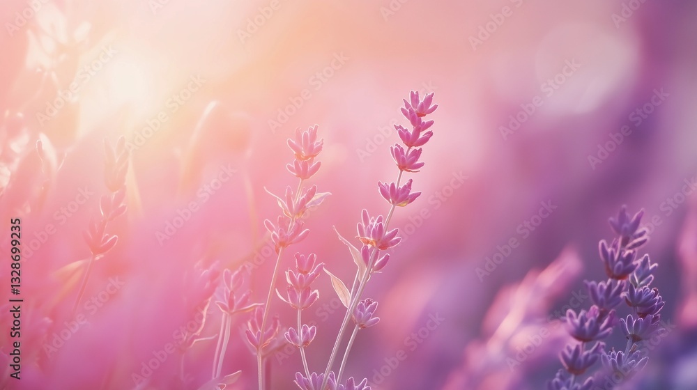 Fototapeta premium pink flowers in the grass