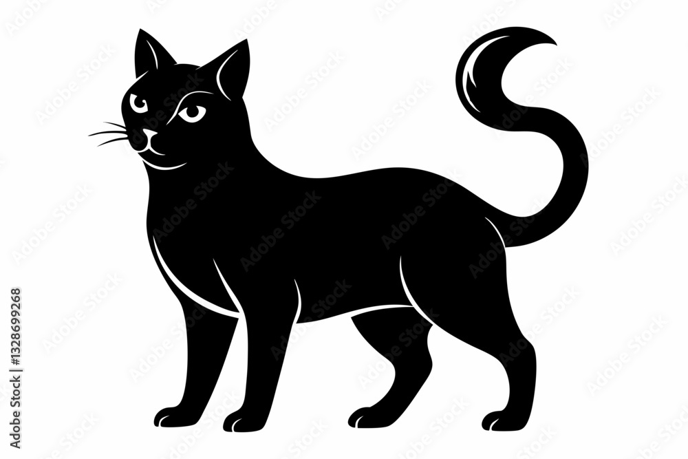 cat line art silhouette vector illustration cat line art silhouette vector illustration