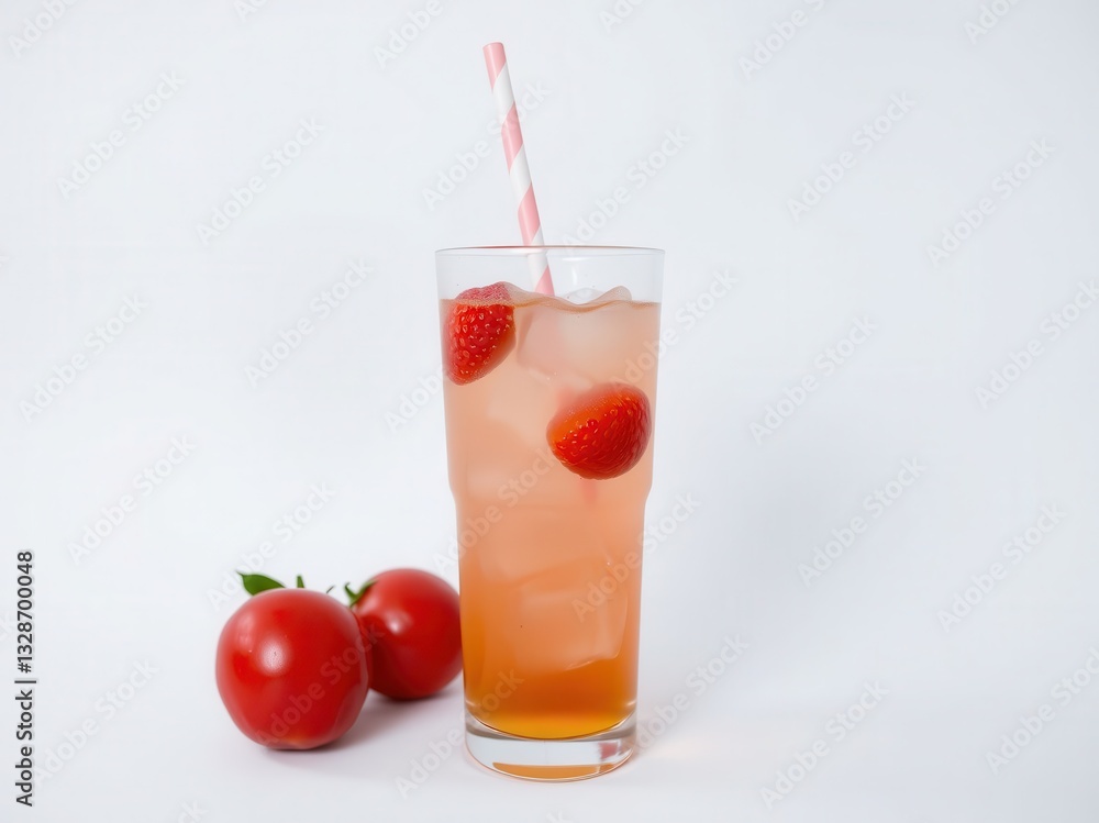 Strawberry Ice Drink with Tomatoes Strawberry Ice Drink with Tomatoes