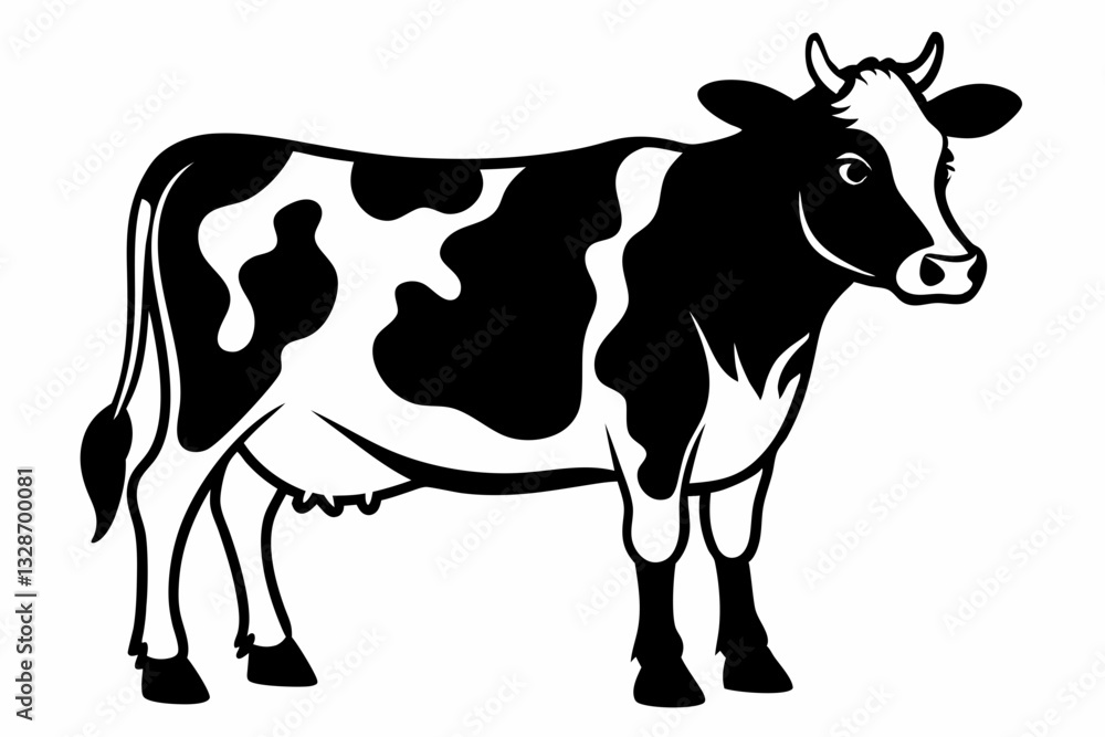 cow line art silhouette vector illustration cow line art silhouette vector illustration