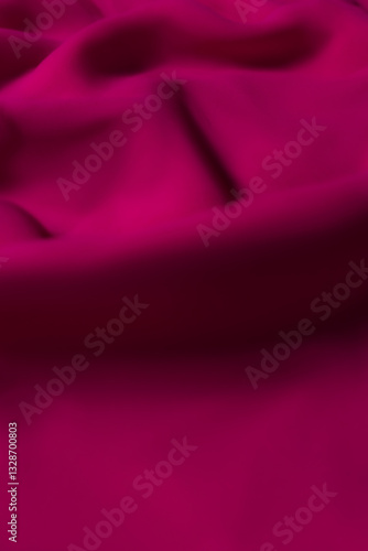 Vibrant Magenta Fabric with Soft Folds – Elegant Abstract Textile Background