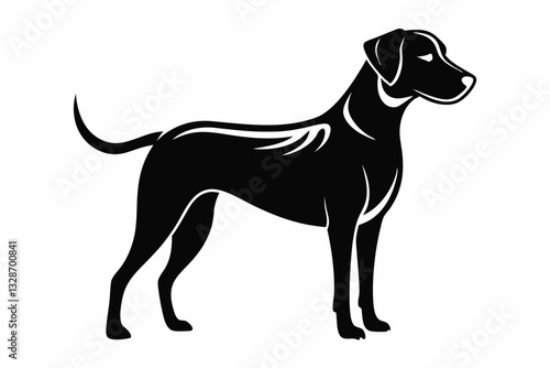 dog line art silhouette vector illustration