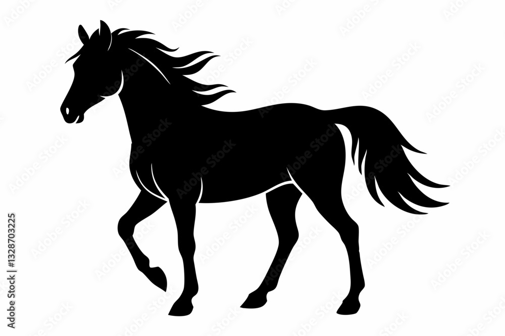 horse line art silhouette vector illustration horse line art silhouette vector illustration