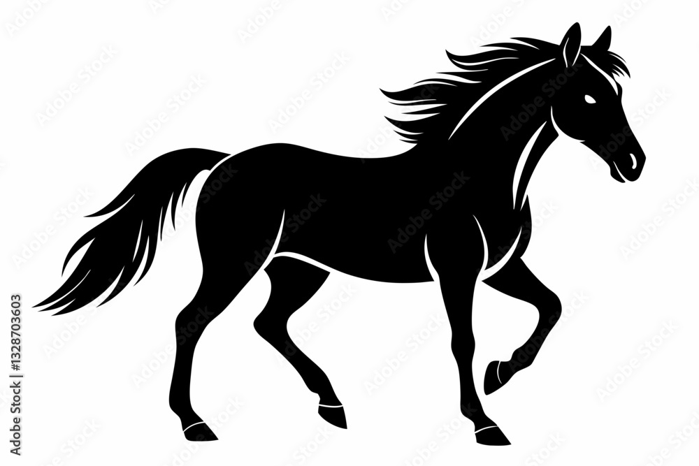 horse line art silhouette vector illustration horse line art silhouette vector illustration