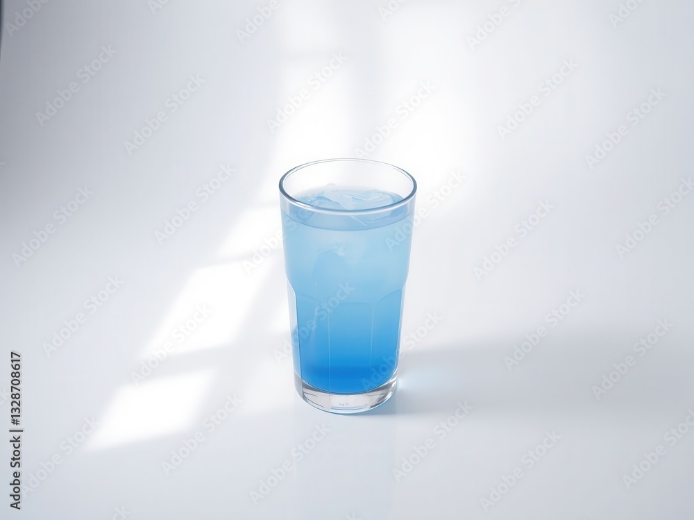 Blue Iced Drink in Glass