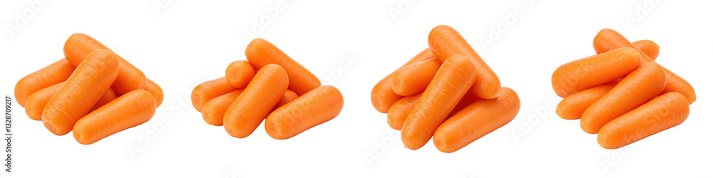 Pile of Baby Carrots, Cut Out Set Pile of Baby Carrots, Cut Out Set