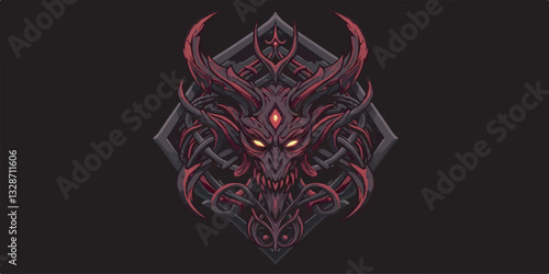 Vector Icon of Asmodeus Sigil – Occult Demon Symbol