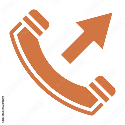 Vector Design Outgoing Call Icon Style